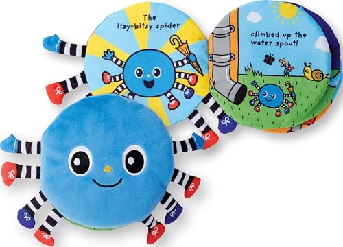 Image of Melissa & Doug K's Kids Itsy-Bitsy Spider 8-Page Soft Activity Book for Babies and Toddlers - Cloth Baby Book And Sensory Toy With Textures To Grasp And Pages To Play Peekaboo, Ages 1 Month+
