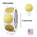 ChromaLabel 1.50 Inch Round Label Permanent Color Code Dot Stickers, 500 Labels per Roll, Metallic Gold