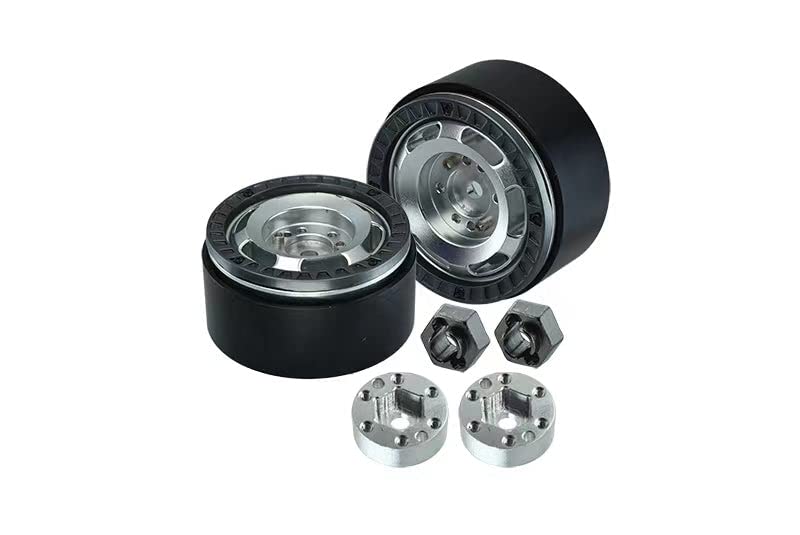 Runup 1.3 Aluminium Beadlock Felgen für 1/18 TRX4M Axial SCX24 Gladiator Deadbolt Bronco F-150 C10 JLU CR-18P EVO Upgrade Parts (Schwarz