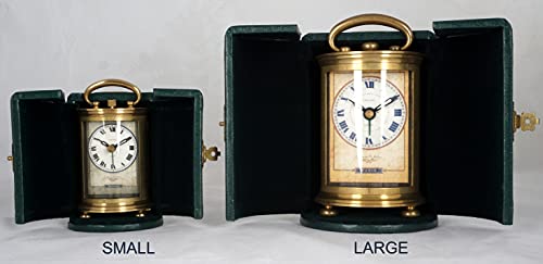 Antique Brass Carriage Alarm Table Clock