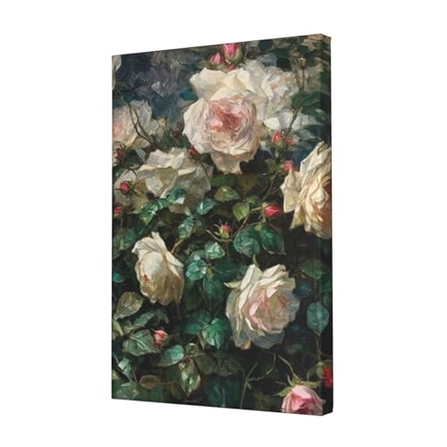 Impression HD roses sur toile haut de gamme 30,5x45,7 cm decoration salon