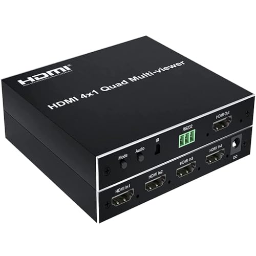 Image of MICROWARE 4X1 HDMI Multi-viewer Quad Screen Real Time Multiviewer with HDMI Seamless Switcher Function Full 1080P&3D Support 5 Modes for PS3 /PC /STB /DVD