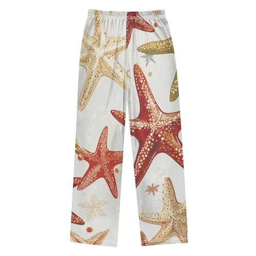 ZZXXB Starfish Boys Long Pants Soft Trousers Elastic Waist Kids Lounge Bottoms with Pockets S-XL2