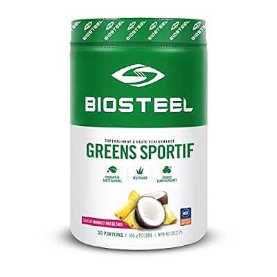 BIOSTEEL Sport Greens Powder, High Performance Superfood Supplement, Non-GMO Formula, Pineapple Coconut, 30 Servings
