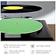 Plattenspieler Plattenmatte, 12 Zoll Acryl Schallplattenteller Slipmat Antistatisches Plattenspieler Matte für 33 1/3rpm und 45rpm Aufzeichnungen(Grün)