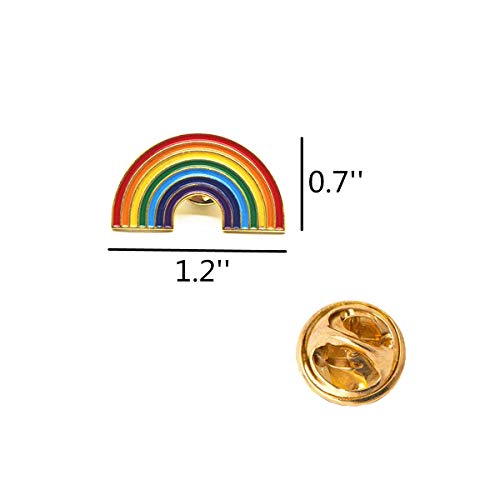 TANG SONG 20PCS 1.2'' x 0.7'' Pride Pins Rainbow Gay Pride LGBT Enamel Lapel Pin Decoration for Clothes and Bags2
