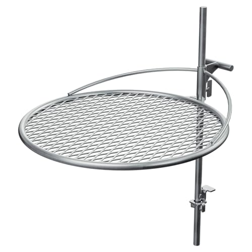 Breeo Outpost Grill 24 | X Series Fire Pit Accessory | Standalone Campfire Grate | Stainless Steel | Adjustable | Portable | Durable | Carrying Bag | Camping Cooking Rack | USA Made