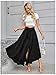 Verdusa Women's High Waisted Fall Skirt Formal Business Casual Flowy Maxi Skirt with Slit Black X-Large
