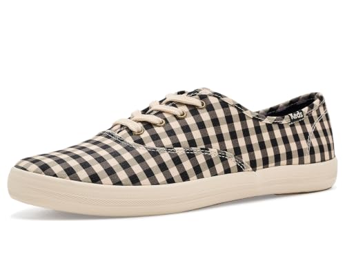 Image of Keds Women's Champion Canvas Lace-Up Black /ParchMen'st Buffalo Plaid Canvas 11 Wide