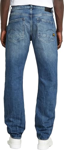 G-STAR Raw - Mens Dakota Regular Straight Jeans, Color Faded Blue Marble, Size: 29W x 34L2