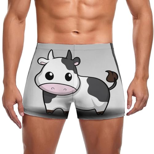 Slip short de bain homme imprimé vache dessin animé anti-irritation