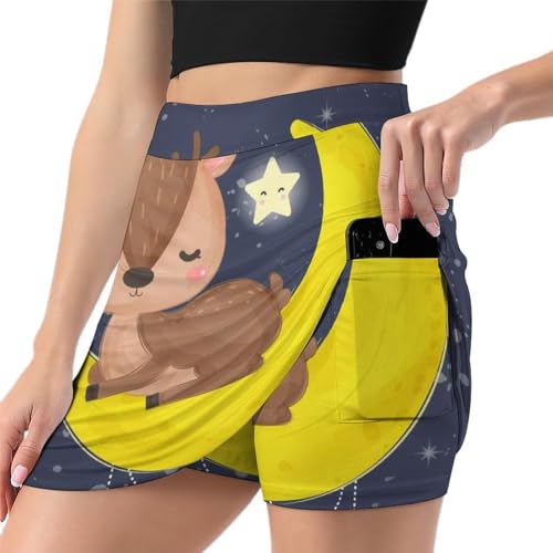 Jupe short de golf anti-frottement mini jupe athlétique cerf