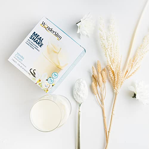 WonderSlim Meal Replacement Shake, Vanilla Cream, 15g Protein, 24 Vitamins & Minerals, Gluten Free (7ct) - Thumbnail 4
