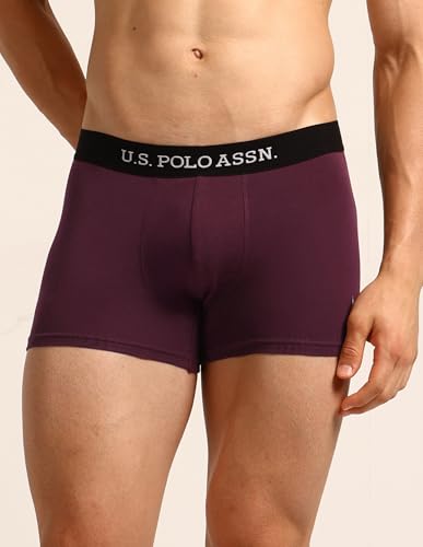 Image of U.S. Polo ASSN. Men's OET13 Anti Microbial Solid Underwear Trunks - Pack of 5