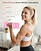 FEIERDUN 5-in-1 Adjustable Dumbbell Set of 2, 12LBS/6LBS Hand Weights for Women, 1s-Adjust Dual-Stable Dumbbell Set for Women Home Gym & Outdoor, Pink