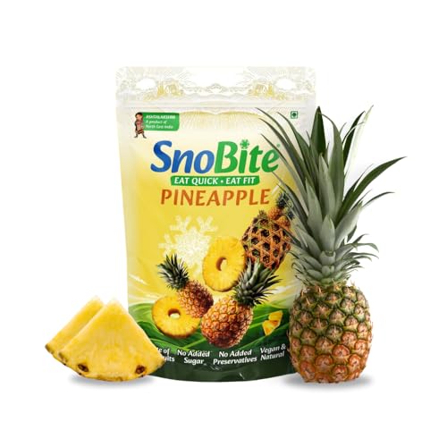 SnoBite Freeze-Dried Pineapple Pouch | 100% Natural | No Added Su...