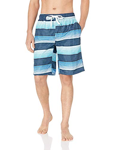 Image of Kanu Surf Men's Big Viper Extended Size Stripe Swim Trunk