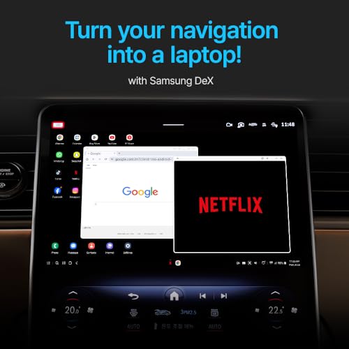 Image of AutoPro X Android Auto Wireless Adapter Samsung DeX Box - Wireless Android Auto Adapter YouTube, ESPN, Netflix in Car Streaming Device - Use Every Google Play Store App from Your Galaxy Phone