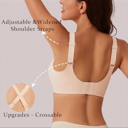 V Lace Bras for Women No Underwire Seamless Bralettes for Women Wireless Bra Soft Support Everyday T Shirt Bras3