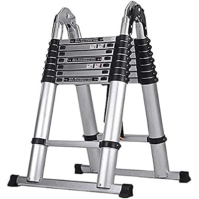 CORCI Telesladders, A-Frame Foldingladders Portablecopiladders for Engineemulti-Purpose Heavy Duty Extension Ladder 330Lbs Capacity/a/3.8M/12.5Ft