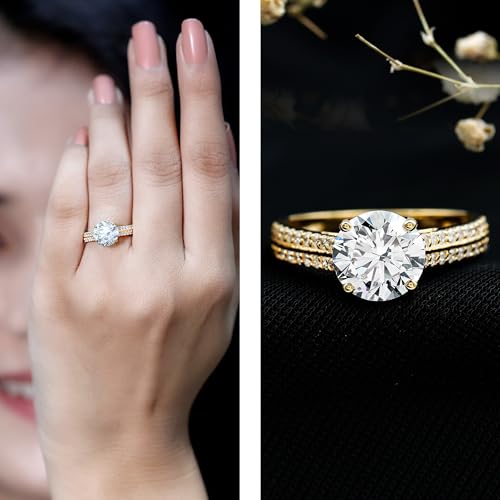 Certified Lab Grown Diamond 8 mm Round Engagement Ring, Ef-Vs Quality, 2 Carat Diamond Ring - Ready To Gift2