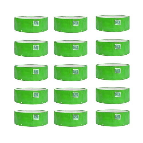 Image of GREENSHEEP HDPE Grow Bag Heavy Duty 260 GSM Round Plants Flower Growing Bags Floor Standing Mount Type for Home Garden Balcony Terrace Kitchen Nursery (Green, 12x6 inch, Pack of 15)