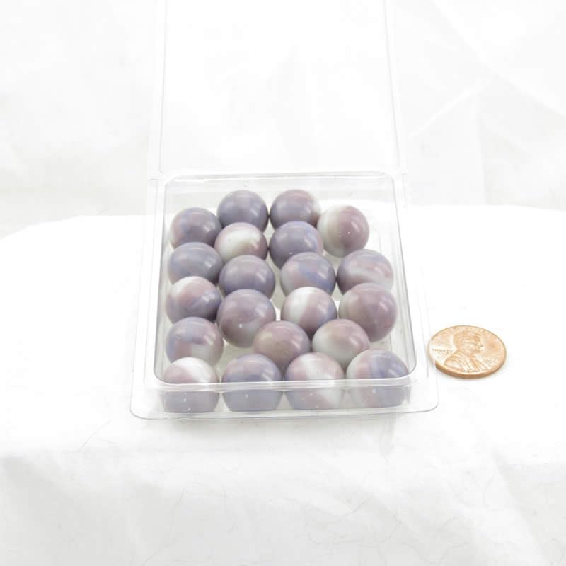 Wondertrail Blueberry Swirl Marbles 14mm Glass Marbles Pack of 20 WONGM027