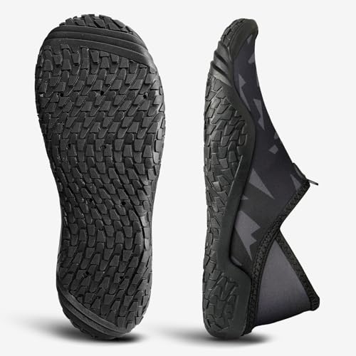 Men Water Shoes Slip On Beach Swim Shoes Aqua Barefoot Shoes Unisex with Stretch Fit4