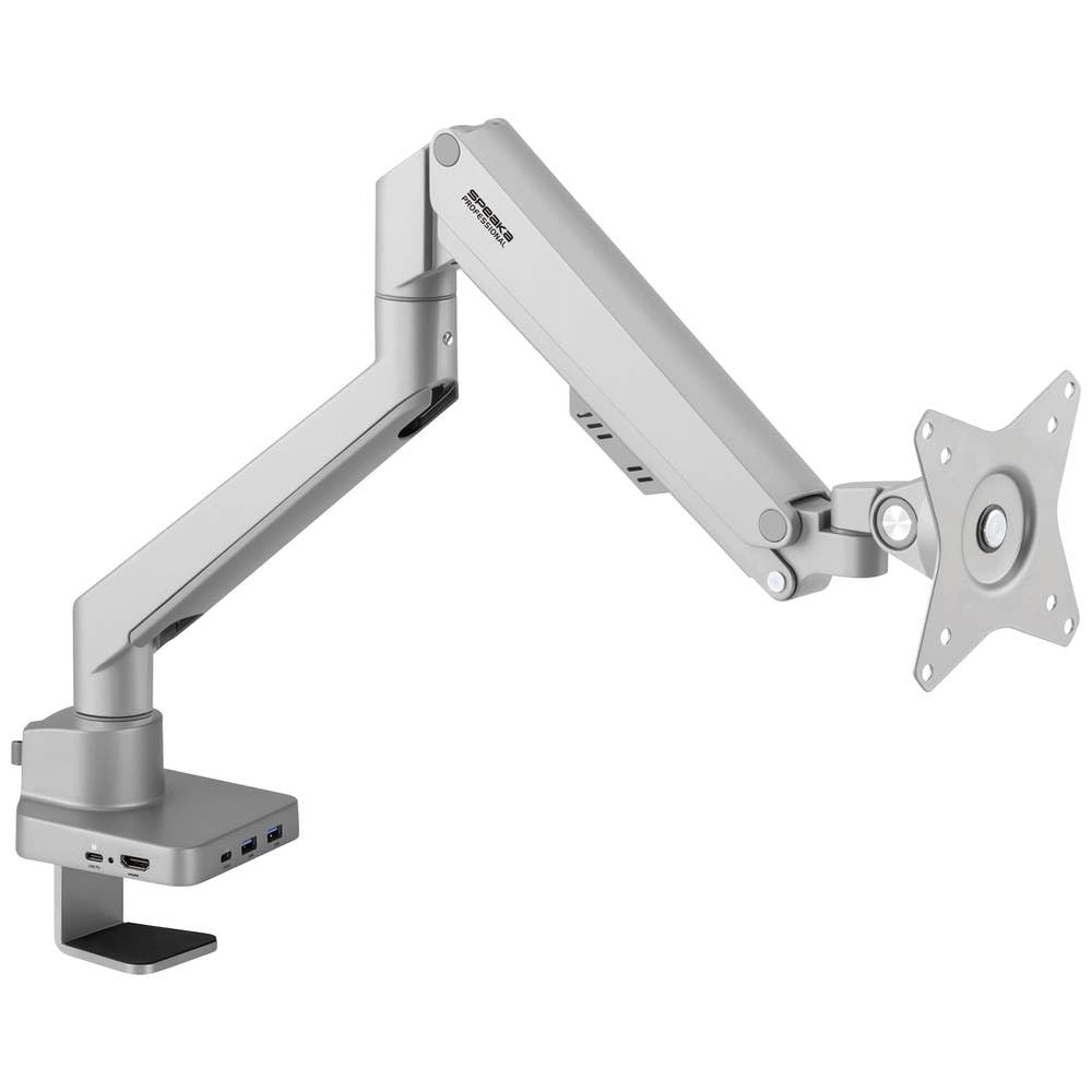 SpeaKa Professional SP-MM-600 1fach Monitor-Tischhalterung 43,2 cm (17) - 81,3 cm (32) Gasdruck-Technik, Integrierte Dockingstation, Neigbar, Schwenkbar (SP-10493144)