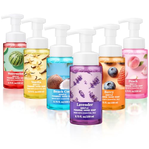 Image of 6 Pack Foaming Hand Soap with Pump, Summer Scented, 8.75 fl oz