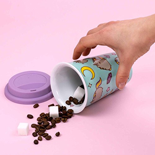 Pusheen - "Eenhoorn mok voor onderweg, keramiek/siliconen, inhoud: 275 ml, meerkleurig – Thumbs Up! – 1001857 - Image 3