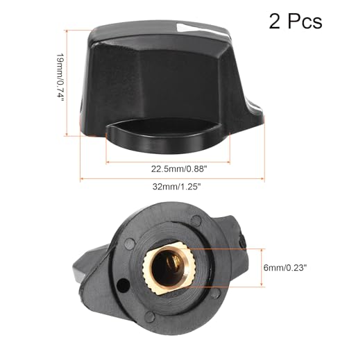 sourcing map Boutons de potentiomètre en bakélite 22,5 x 19 mm pour guitare basse, contrôle du volume, interrupteur mécanique, appareils électroménagers, trou de 6 mm avec 2 vis noires - Les Beatles, Paul McCartney, John Lennon, RIngo Starr, George Harrison sourcing map Boutons de potentiomètre en bakélite 22,5 x 19 mm pour guitare basse, contrôle du volume, interrupteur mécanique, appareils électroménagers, trou de 6 mm avec 2 vis noires – Image 3