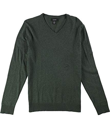 Alfani Mens Knit Pullover Sweater, Green, Small
