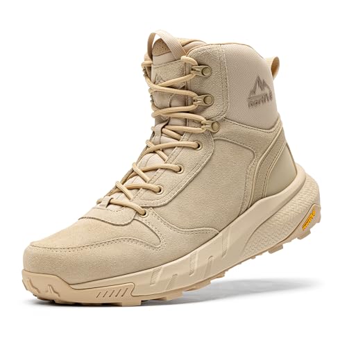Image of NORTIV 8 Men's Military Tactical Boot Lightweight Comfortable Boots for Work All Day Side Zipper Motorcycle Combat Hiking Boots Metrostrike(8-9 Inches)