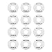 12Pcs Yootones Plastic Guitar Toggle Switch Washer Plate Rhythm Treble Ring with Letter Compatible with Les Paul Guitar (White)