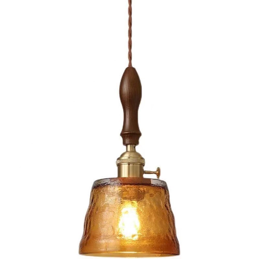 Lampe suspendue en laiton et verre moderne à hauteur réglable