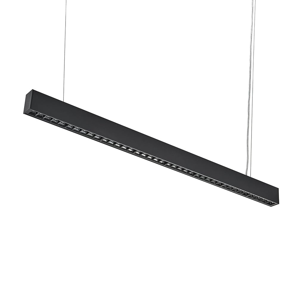 SILAMP Réglette Suspendue LED 120cm 35W Noir - Blanc Froid 6000K - 8000K