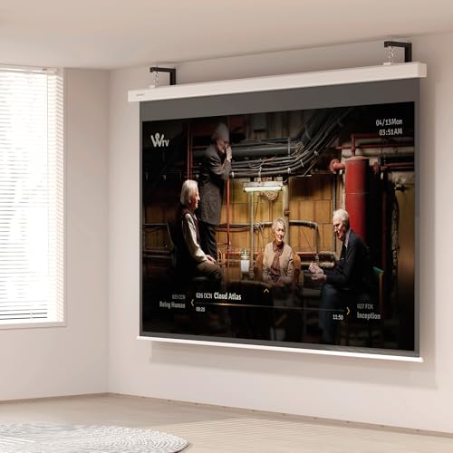 Image of XINLEI Universal Projector Screen Wall Mount L-Brackets Hanging Ceiling Mount, 6 inch Adjustable Extension with Hook for Home Projector and Movie Screens, Hold up to 66 lbs, Black PRL003B