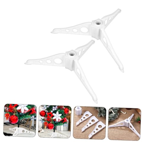 Base para árbol de navidad de 15 cm blanco Veemoon soporte plástico de interior 2 uds 4