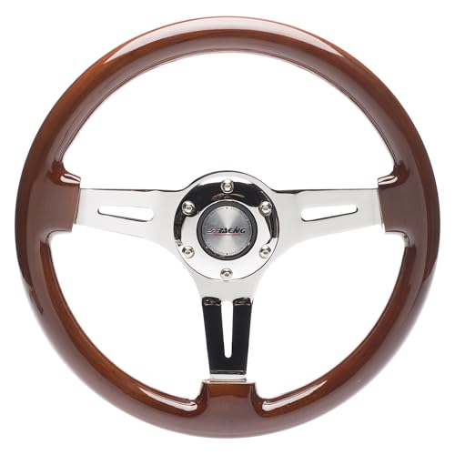 Volante Sportivo Simoni Racing In Vero Legno E Alluminio - Universale, Diametro 330mm, Per Auto Sportive - Foto 4