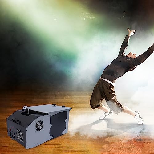 Máquina de humo para escenario con control remoto inalámbrico, 1500W y 40000 cu.ft/min, control DMX512, automática, para interiores y exteriores miniatura 6