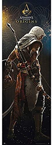 Grupo Erik Editores Puerta - Poster con diseño Assassins Creed Origins, 53 x 158 cm
