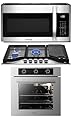GASLAND 36 Inch Gas Cooktop, 24 Inch Gas Wall Oven, 30 Inch Over the Range Microwave Oven