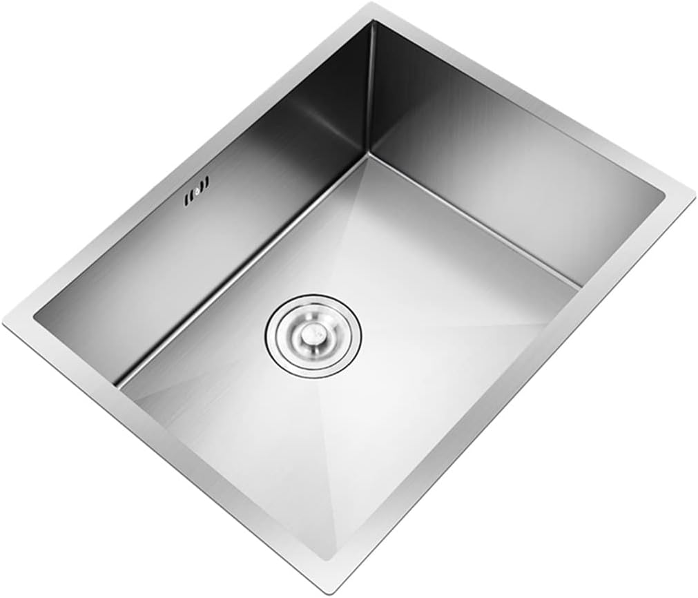 304 Stainless Steel RV Sink Wet Bar & Prep Sink Mini Trumpet Sink with Drain Top Mount Or Kitchen Essentials (Silver 52x43x21cm) (Silver 48x40x21cm)