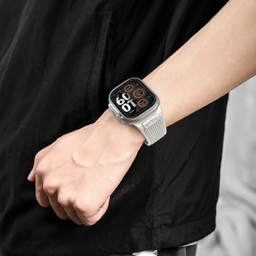 Bracelet silicone durable Apple Watch Ultra 2 finition premium 49mm