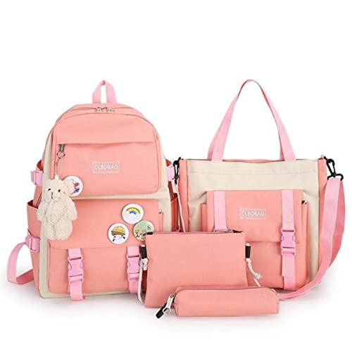 Sacs d'école adolescentes filles : ensemble cartable toile et sac à dos ordinateur portable