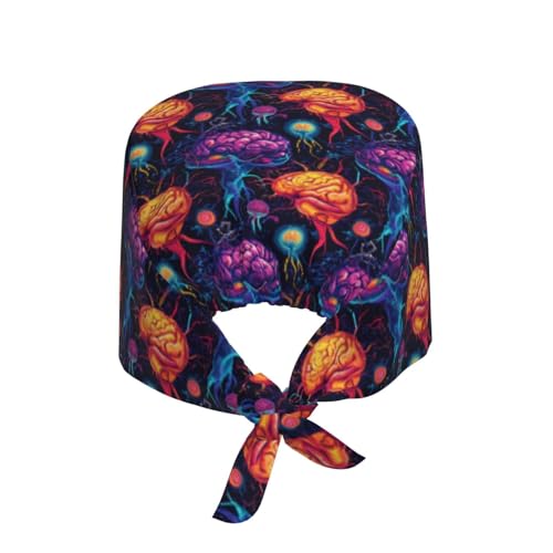 Image of Adjustable Scrub Cap with Sweatband, Breathable Working Hat for Men /Women