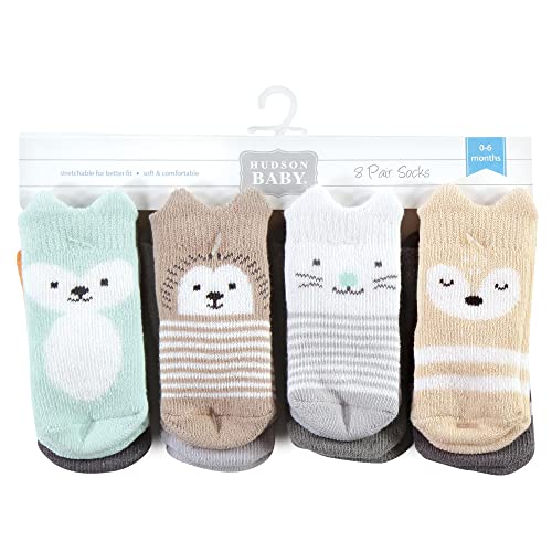 Image of Hudson Baby Baby 8-pack Cotton Rich Newborn and Terry Socks
