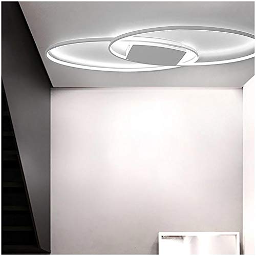 Lustre de salon LED chic et contemporain en acrylique noir de haute qualité