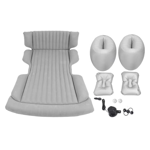 Ejoyous SUV Air Mattress, Inflatable Car Back Seat Sleeping Bed Thickened Flock Travel Camping Mattress with 2 Pillows and Electric Pump for Home Car SUV Trunk